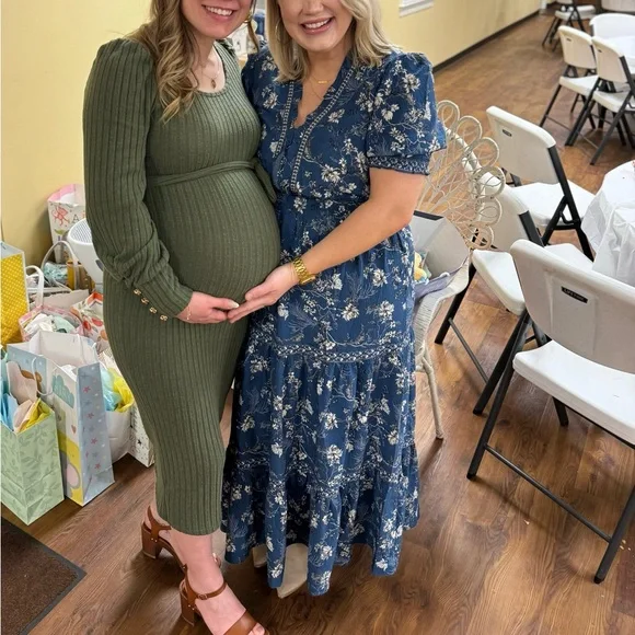 Floral Blue Dress - Picture 3 of 3